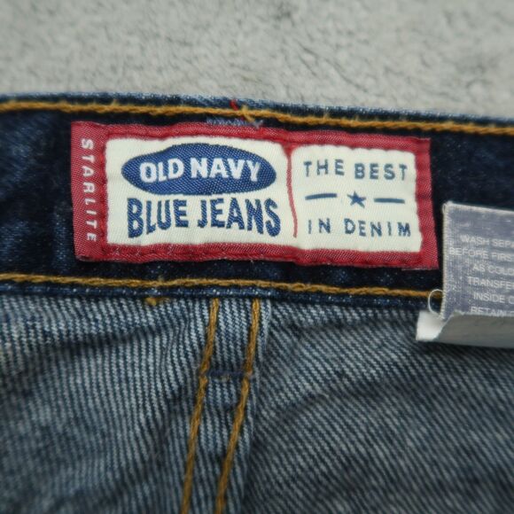 Vintage Old Navy Jeans Womens Size 8 Blue Starlite Mid Rise Straight Button Fly - Picture 10 of 16